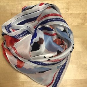 Brand New Vince Camuto 100% silk scarf - bright!!